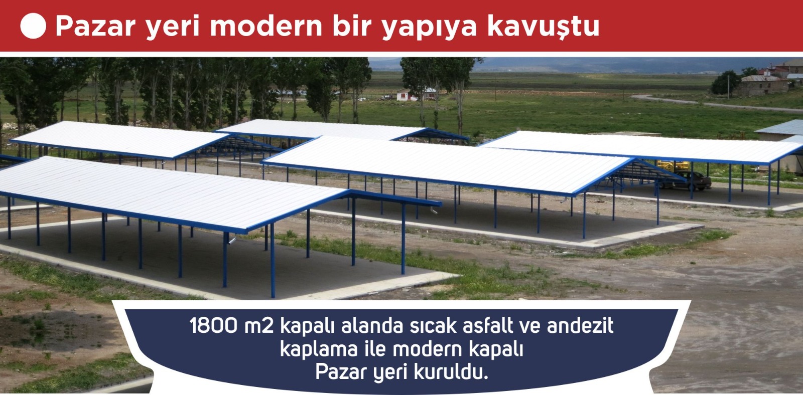 Pazar yeri modern bir yapıya kavuştu